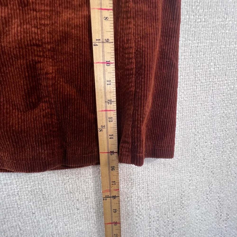 Mi Ami Francescas Rust Brown Corduroy Mini Skirt Small WS30207 High Waist A-Line